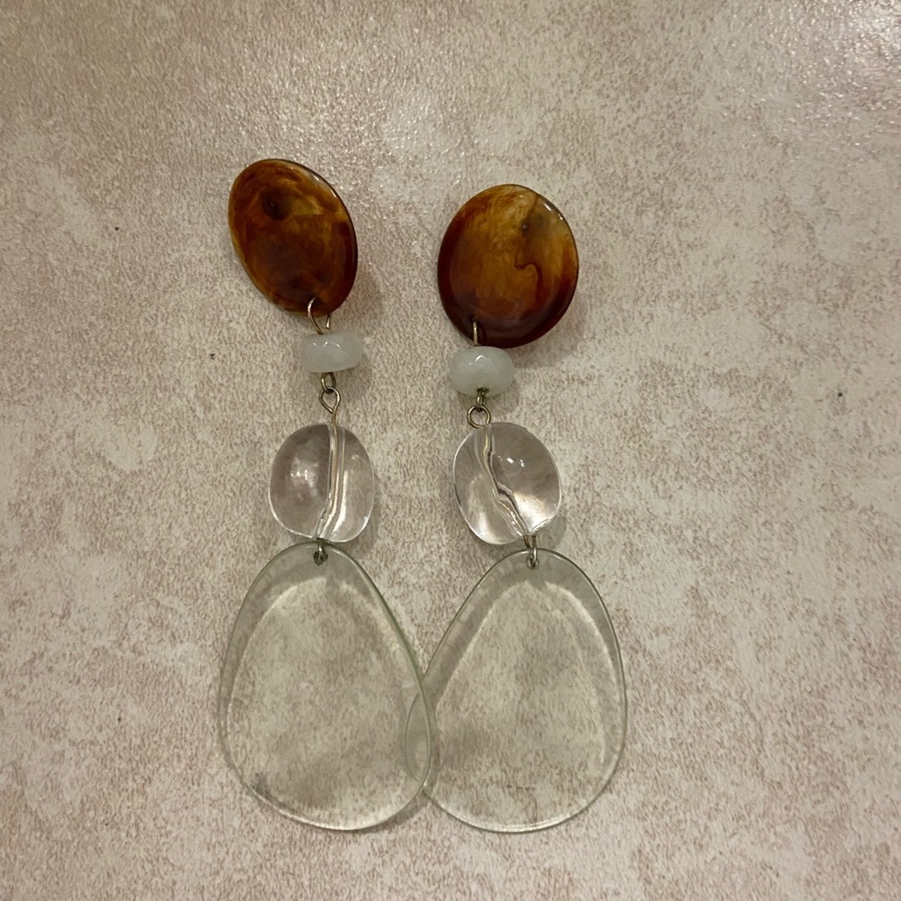 Lucite Statement Earrings